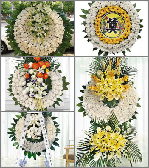 湖北黄冈市浠水县团陂镇星月庵村花圈速递